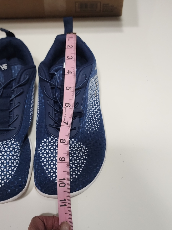 HF Cloud Men's Blue White Geometric Mesh Low Top Lace Up Athletic Sneakers - Picture 6 of 8